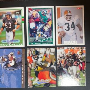 6 Football Trading Cards
